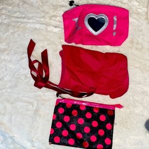 Makeup bags sold 3 together.